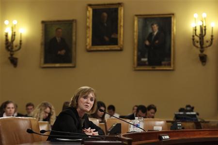 Marilyn Tavenner, administrator of the Centers for Medicare & Medicaid Services, testifies before a House Ways and Means Committee hearing on "Affordable Care Act Implementation on Capitol Hill in Washington