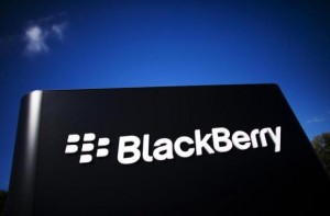 The company logo is seen at the Blackberry campus in Waterloo