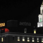 Color-Changing Aetna Sign, a Hartford landmark